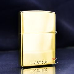 Zippo Vàng Trơn Số Giới Hạn Smooth Gold Plate ZN131