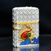 Zippo Vỏ Dày Ốp Nổi Kỳ Lân Đầu Rồng ZN84
