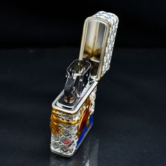 Zippo Vỏ Dày Ốp Nổi Kỳ Lân Đầu Rồng ZN84