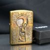 Zippo Armor Khắc Đầu Lâu Sau Lỗ Khóa ZD00