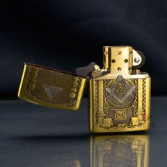 Zippo Amror Khắc Chủ Đề Hội Tam Điểm Freemasonry ZD15