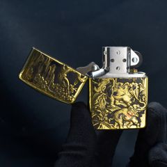 Zippo Khắc Nổi Đàn Voi Rứng Châu Phi ZD10