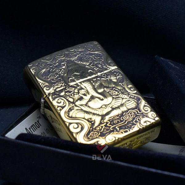 Zippo Armor Khắc Vị Thần Ganesha Của Ấn Độ Giáo ZD42