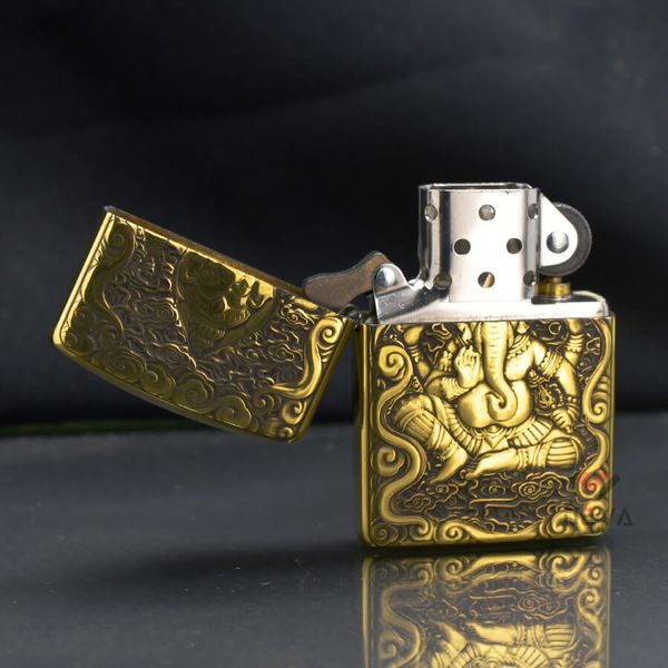 Zippo Armor Khắc Vị Thần Ganesha Của Ấn Độ Giáo ZD42