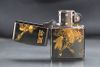 Zippo Đen Bóng Khắc Tướng Quan Vũ Mạ Vàng ZK84