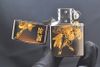 Zippo Đen Bóng Khắc Tướng Quan Vũ Mạ Vàng ZK84
