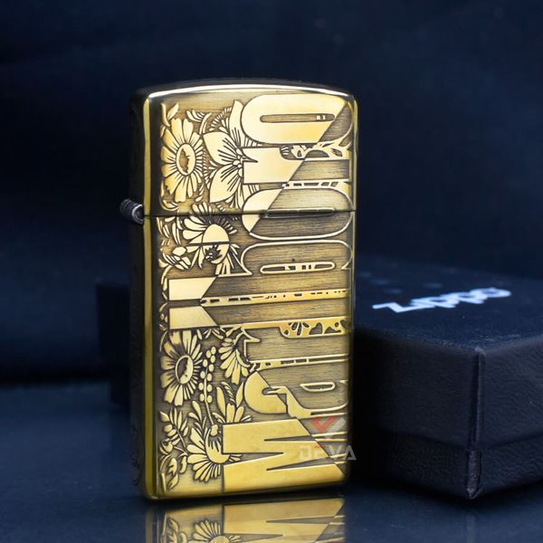 Zippo Slim Khắc Nổi 5 Mặt Thương Hiệu Marlboro ZK26