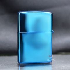Zippo Xanh Sapphire Khắc Hình Rồng Bay Mạ Vàng ZK07