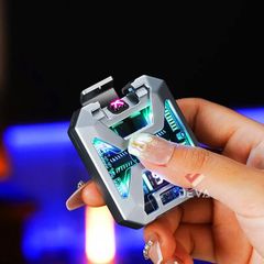 Bật lửa sạc điện 2 tia lửa chéo kèm đèn LED đa năng BLD02