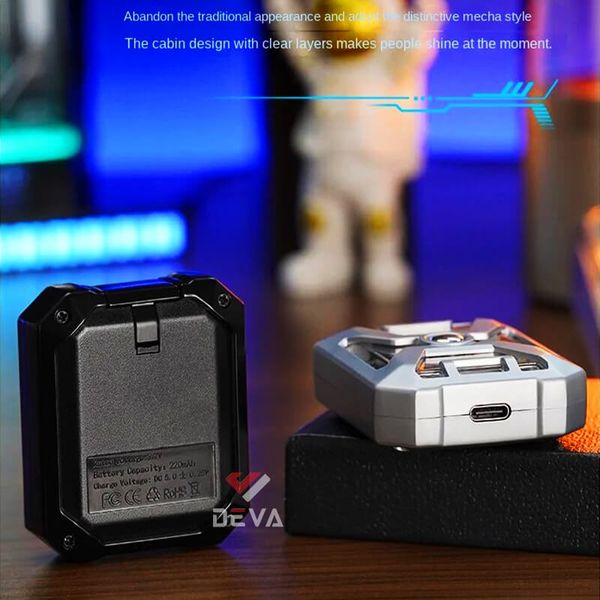 Bật lửa sạc điện 2 tia lửa chéo kèm đèn LED đa năng BLD02