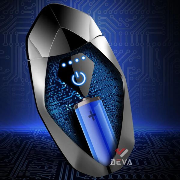 Bật lửa sạc USB hình kim cương 2 tia lửa điện KJ 809B