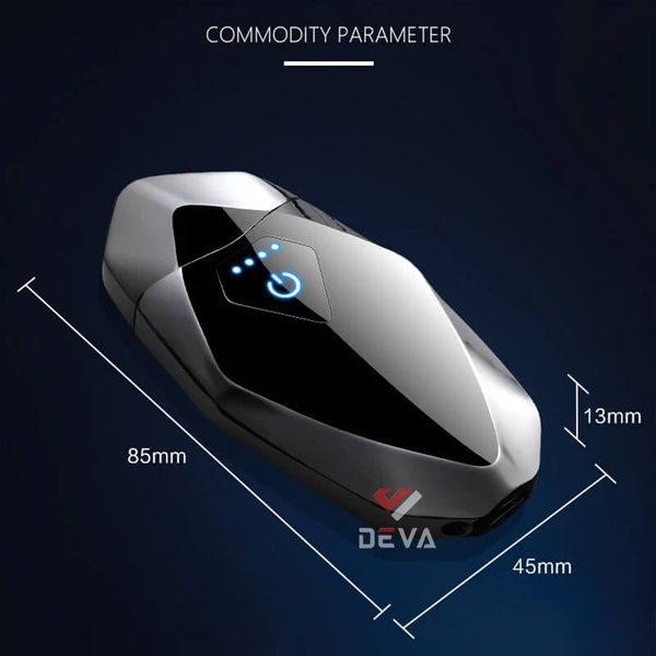 Bật lửa sạc USB hình kim cương 2 tia lửa điện KJ 809B