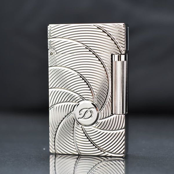 Bật Lửa ST Dupont Hồng Kông Vân Ngang Kẻ Đường Xoắn Ốc D127