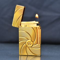 Bật Lửa ST Dupont Hồng Kông Vân Ngang Kẻ Đường Xoắn Ốc D127