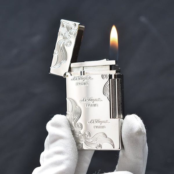 Bật lửa Dupont Paris hoa văn vàng D22V