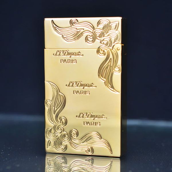 Bật lửa Dupont Paris hoa văn vàng D22V
