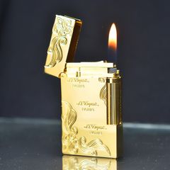 Bật lửa Dupont Paris hoa văn vàng D22V