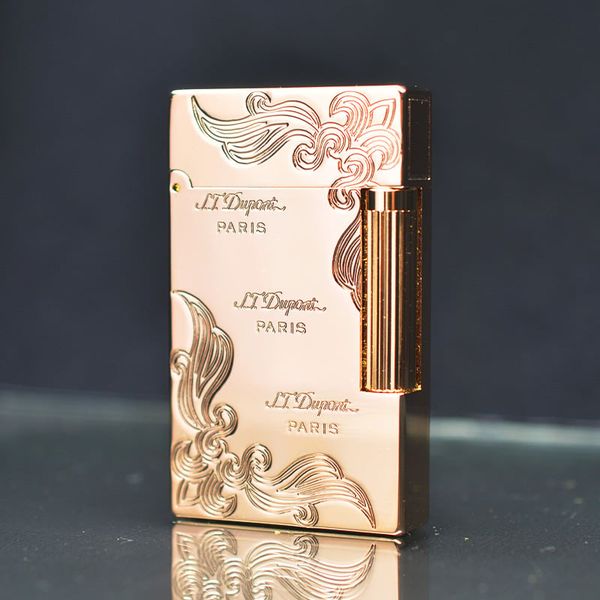 Bật lửa Dupont Paris hoa văn vàng D22V