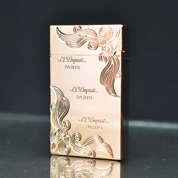 Bật lửa Dupont Paris hoa văn vàng D22V