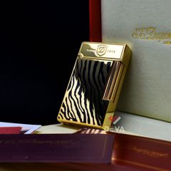 Dupont Hồng Kông Sơn Mài Hoa Văn Vằn Đen D142