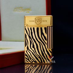 Dupont Hồng Kông Sơn Mài Hoa Văn Vằn Đen D142