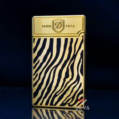 Dupont Hồng Kông Sơn Mài Hoa Văn Vằn Đen D142