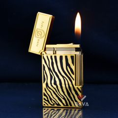 Dupont Hồng Kông Sơn Mài Hoa Văn Vằn Đen D142