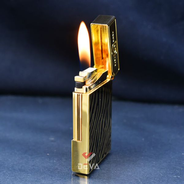 Dupont Hồng Kông Sơn Mài Hoa Văn Vằn Đen D142