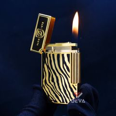 Dupont Hồng Kông Sơn Mài Hoa Văn Vằn Đen D142