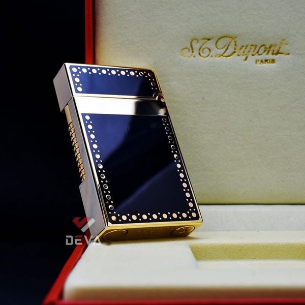 Dupont Hồng Kông Sơn Mài Viền Hoa Văn Chấm Tròn D156