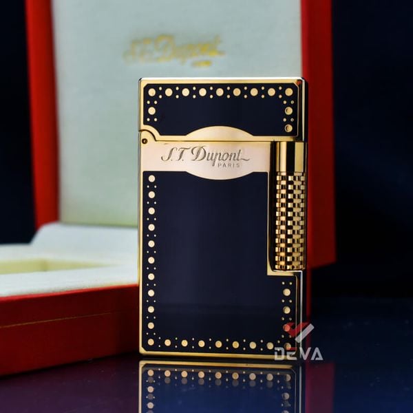 Dupont Hồng Kông Sơn Mài Viền Hoa Văn Chấm Tròn D156