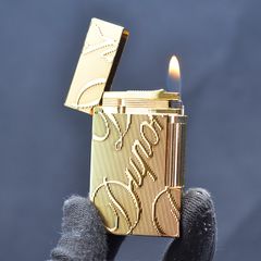 Bật lửa ST Dupont Hong Kong chữ nổi màu vàng D92