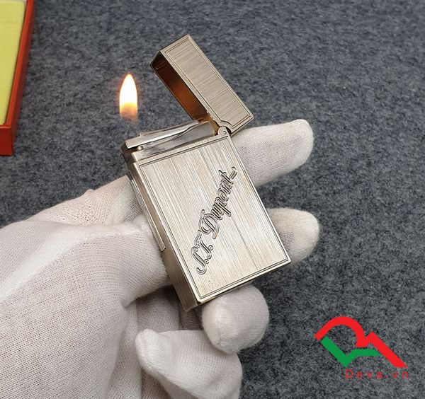 Bật lửa Dupont kẻ vàng vuông D34