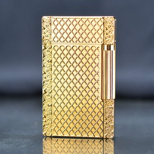 Bật lửa ST Dupont hoa văn kẻ lưới D128