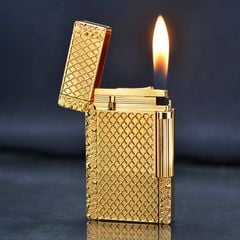 Bật lửa ST Dupont hoa văn kẻ lưới D128