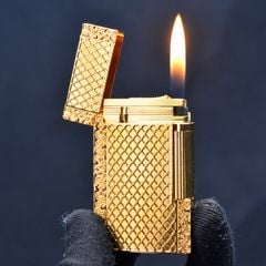 Bật lửa ST Dupont hoa văn kẻ lưới D128