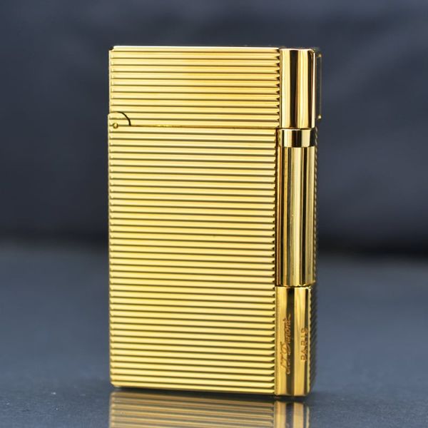 Bật lửa Dupont kẻ ngang viền dọc vàng hồng D212
