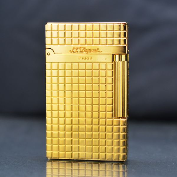 Bật lửa Dupont trắng kẻ vuông trắng D138