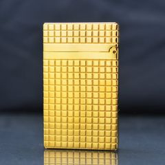 Bật lửa Dupont trắng kẻ vuông trắng D138