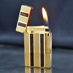 Bật lửa ST Dupont Hong Kong kẻ xọc sơn mài D95