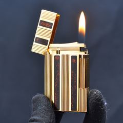 Bật lửa ST Dupont Hong Kong kẻ xọc sơn mài D95