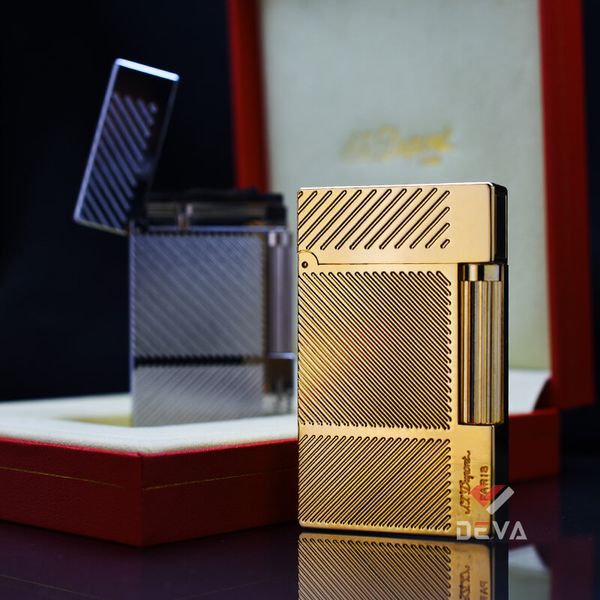 Bật lửa ST Dupont kẻ chìm vân chéo D93
