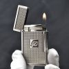 Bật lửa ST Dupont  hoa văn ô vuông nhỏ màu vàng D136V