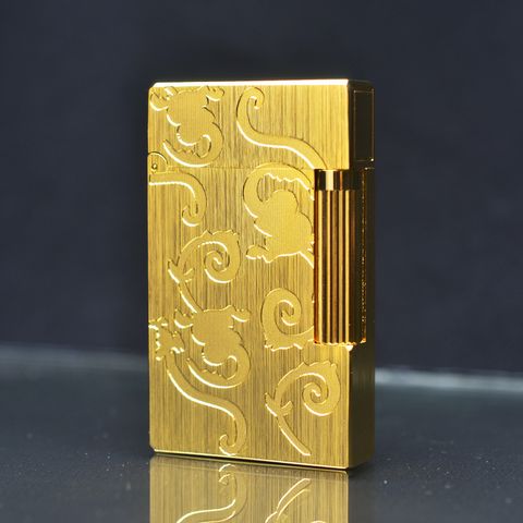Bật lửa Dupont hoa văn vàng D21