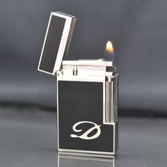 Dupont Hồng Kông Sơn Mài Đen Họa Tiết Chữ D D18