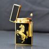 Bật lửa ST Dupont Sơn mài  Hình Con Ngựa Viền Vàng D165