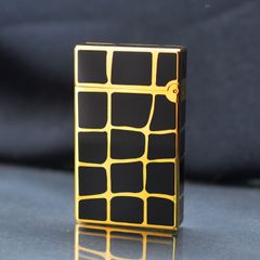 Dupont Hồng Kông Sơn Mài Đen Họa Tiết Da Cá Sấu D25