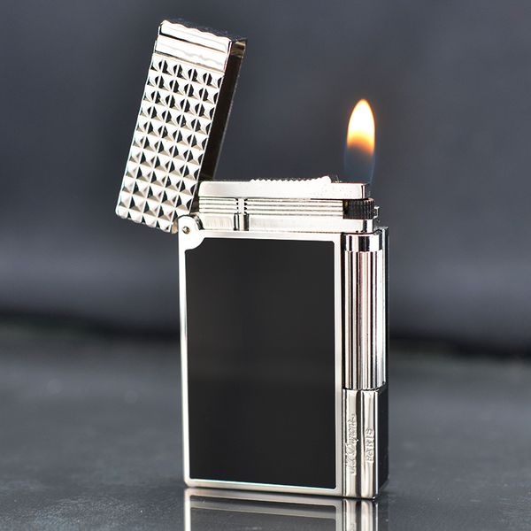 Bật lửa ST Dupont Hong Kong sơn mài nắp kẻ ô vuông D168