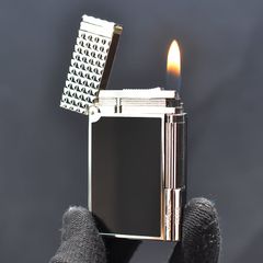 Bật lửa ST Dupont Hong Kong sơn mài nắp kẻ ô vuông D168