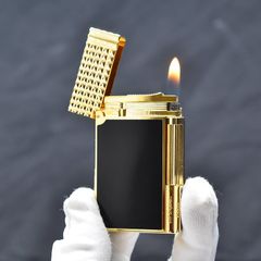 Bật lửa ST Dupont Hong Kong sơn mài nắp kẻ ô vuông D168